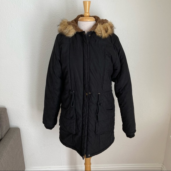 I love sia Parka jacket fur lined zip up long sleeve hooded warm winter - Picture 2 of 8